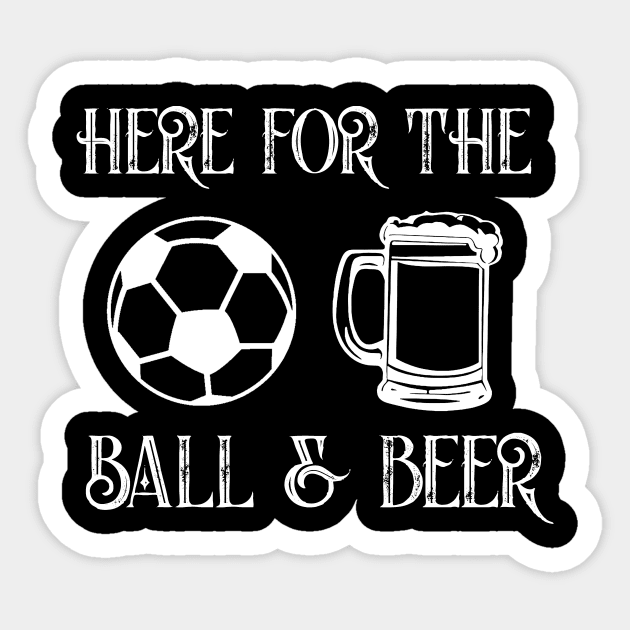 Balls & beer funny soccer alley sport drinking Sticker by MarrinerAlex